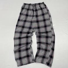90s Vintage タータンチェック レーヨン パジャマ イージーパンツ