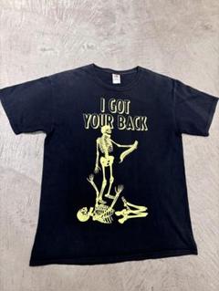 レア スカルウィング ドクロ STURGIS Ｔシャツ 90s 00s M FJ 古着 00s LIQUID BLUE スカル ドクロ ブルー ファイヤー オール