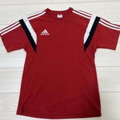 adidas レッド Tシャツ ストライプ