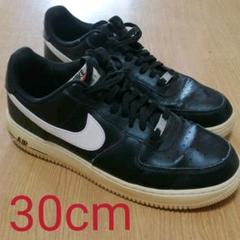 NIKE AIR FORCE1 LOWエアフォース1 ロー★黒×白★30cm