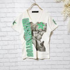 【古着】future to future 半袖シャツ ビックプリント レトロ M