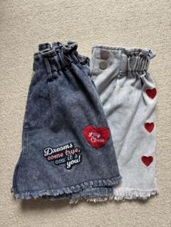 しまむら　デニムショートパンツ　２点　140サイズ