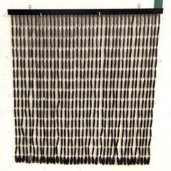 木珠のれん 昭和レトロ 木製 85cm x150cm DBRxBE 波模様