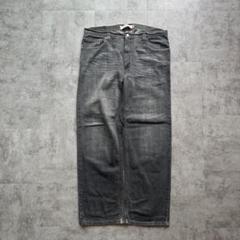 リーバイス569 W29 ブラックデニム パンツ 黒 ボトム 00s 14673 リーバイス 569 黒染め ブラックデニム ルーズ ワイド パンツ