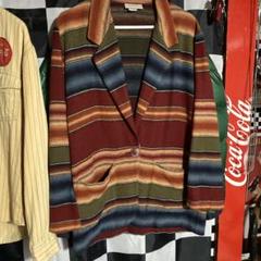 タグ付 極美品 Indian ネイティブ ウールブランケットジャケット 38 タグ付 極美品 Indian ネイティブ ウールブランケットジャケット