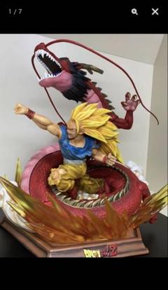 ドラゴンボール ガレージキット　スーパーサイヤ人3 龍拳リペイント品GT 完成品 ドラゴンボール ガレージキット スーパーサイヤ人3 龍拳爆発