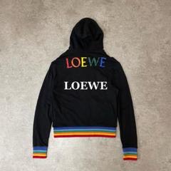 人気定番 ZIP RIB RAINBOW LOEWE HOODIE メルカリ - ストライプパーカー M トップス