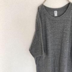 USA古着 無地 オーバーサイズ Tシャツ グレー