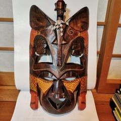 アフリカ お面 ケニア 工芸品 木彫り 手彫り マサイ族 マサイ アフリカン