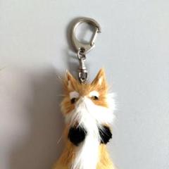 キーホルダー ファー キツネ きつね 狐 レトロ 未使用 美品