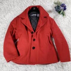 【希少　美品】Schott 赤 Pコート シングル 42サイズ L メルトン 希少 美品】Schott 赤 Pコート シングル 42サイズ L メルトン