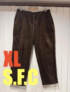 S.F.C WIDE TWO TUCK PANTS CORDUROY Brown