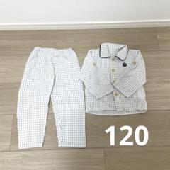 チェック柄パジャマセット 120 男の子　未使用に近い