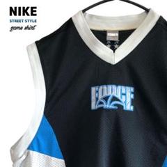 【入手困難】NIKEナイキFORCEロゴ刺繍バスケゲームシャツ激レアB系一点物