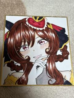 ウマ娘手描き色紙イラスト ジェンティルドンナ（ファンアート）