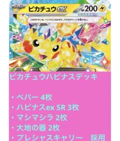 匿名配送【ピカチュウex】【ハピナスex】構築済みデッキ ピカチュウexデッキ