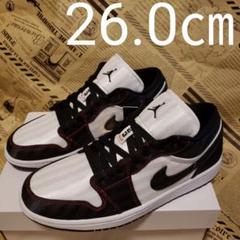 タグ付未使用】WMNS エアジョーダン1 LOW SE UTL 24cm 白黒赤 Nike Women's Air Jordan 1 Low SE UTL 
