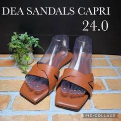 DEA　SANDALS　CAPRI　FLAT　SQ　フラットサンダル　２４