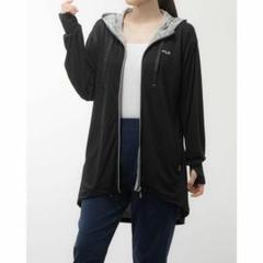 新品 FILA フィラ UV モッズライク撥水ロングパーカー ブラック M