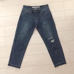 ニコアンド デニム ボーイフレンド カットオフデニム ダメージ加工 ジーンズ
