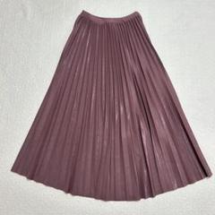グレイル　プリーツロングスカート　光沢感　M　ウエストゴム　Aライン　a2222
