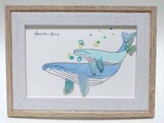 504.シーグラスアート　ザトウクジラ　デキルコトハアル。