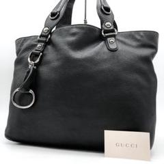✨美品✨グッチ トートバッグ ホースビット チャーム A4可能 レザー ブラック ✨美品✨グッチ トートバッグ ホースビット チャーム A4可能
