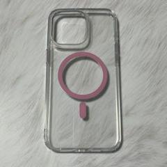新品 iPhone15ProMax ケース クリアピンクMagSafe対応
