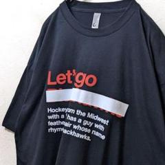 USA製アメリカンアパレル50/50 英字ロゴ Tシャツ ブラック黒XL古着