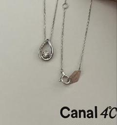 ホワイトゴールド　ネックレス　4°c canal4°c k10のサムネイル