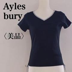 美品 Aylesbury アリスバーリー VネックTシャツ ブラック 調節紐あり