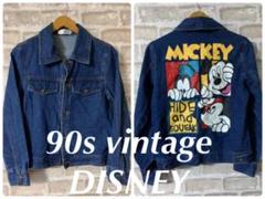 ビンテージ 90s DISNEY メンズF デニムジャケット ディズニー