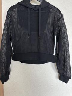 MAISON SPECIAL メッシュフード付きクロップドパーカー