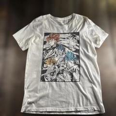 古着　ドラゴンボールスーパー　ビックプリントTシャツ　悟空　ベジータ　L白