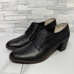 美品 マーガレットハウエル レースアップシューズ 革靴 本革 黒 24.5