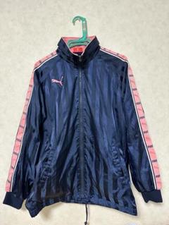 ❤️廃盤 PUMA ジャージ プージャ ネイビー ピンク S-M❤️ 廃盤☆美品 PUMAジャージ 上下セット ロゴ プーマ S-M ピンク