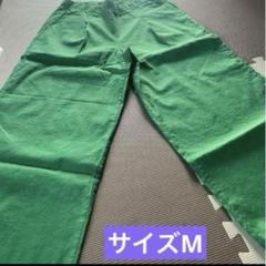 新品　綿麻　ストレッチ　ワイドパンツ　サイズM フルレングス　清涼感抜群　リネン