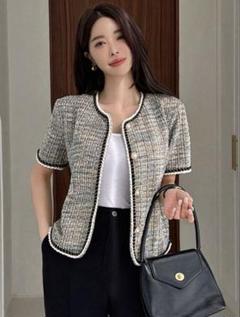 【美品】Dazy ツイードショートスリーブジャケット／SHEIN購入品