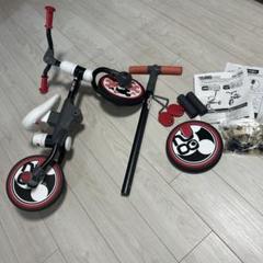 三輪車　ほぼ未使用品のステップ付き　ミッキーマウス ides アイデス ポップンカーゴ三輪車 ミッキーマウス ミッキー