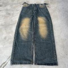 パンツ 00s armani painter pants y2k archive Vintage Armani Jeans Denim Pants Metal Logo Straight y2k 90s