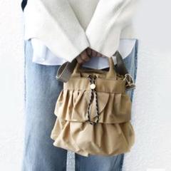 新品　シップス SHIPS 2WAY ナイロン フリル ショルダー バッグのサムネイル