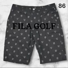 FILA GOLF フィラゴルフ ハーフパンツ 銀ボタン 総柄 L相当