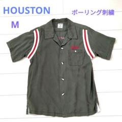 HOUSTON ヒューストン　 開襟半袖シャツ　ボーリング刺繍のサムネイル