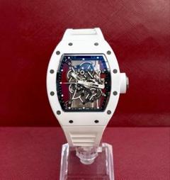 美品リシャールミルrm010005用 ホワイト ラバーベルト