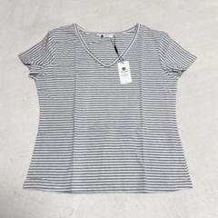 XL カットソー ボーダー Tシャツ レディース トップス 半袖 カジュアル