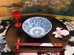 古伊万里　染付　牡丹葉繋ぎ紋　膾皿　春寒鉢　江戸期　C617AS-CVp 古伊万里 染付 牡丹葉繋ぎ紋 膾皿 春寒鉢 江戸期 C617AS-CVp