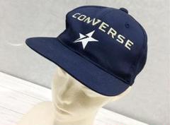 90s CONVERSE ビッグロゴ キャップ 帽子 ネイビー×シルバー 56㎝