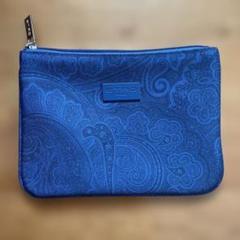 【タグ付き未使用】エトロ アクセサリーポーチ　ベロア　ペイズリー　パープル ETRO - 美品 ETRO エトロ アクセサリーポーチ ワンショルダー