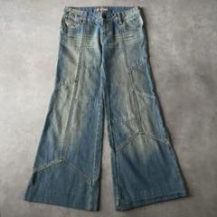tommy jeans girl バギーパンツ フレア ワーク ロゴ BI35