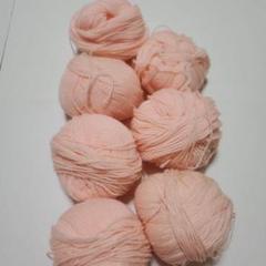ピンク毛糸 中細 7玉セット(1玉25g) 181g
